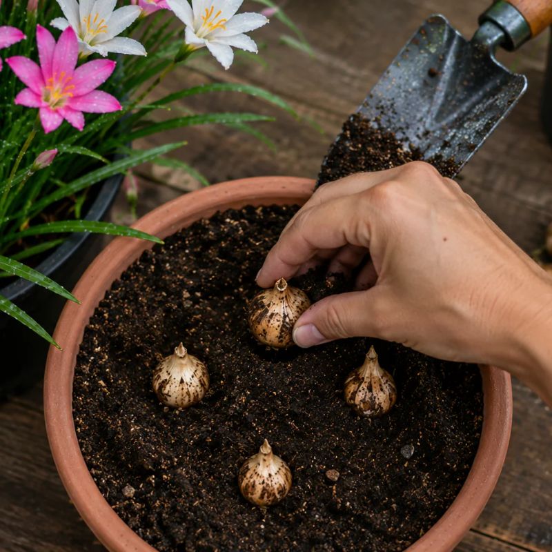 Rain Lily Flower Bulb 10 Pcs (Mix Colour)